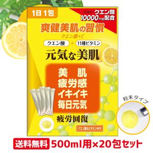 クエン酸 食用 国産 ビタミンC ミネラル 20包入り ビタミンウォーター 天然 無添加 粉末 むくみ サプリ サプリメント ビタミンD ビタミンB12 クエン酸 1袋6g｜BEUTY SHOP