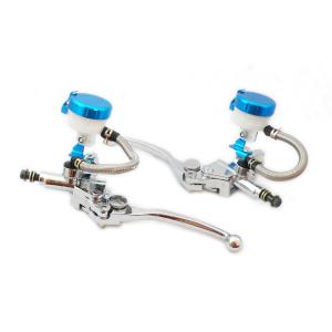 汎用 油圧 マスターシリンダー　左右セット ブルー FORZA