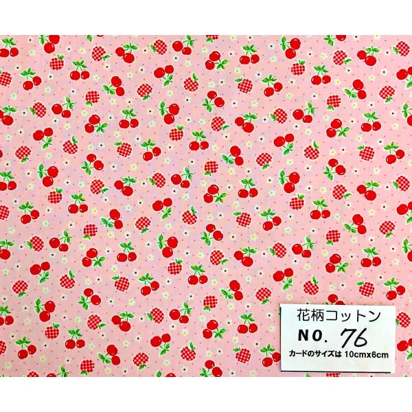 55cmX45cm 生地 Happy Message 30's イチゴとチェリー 入学入園 布  花...