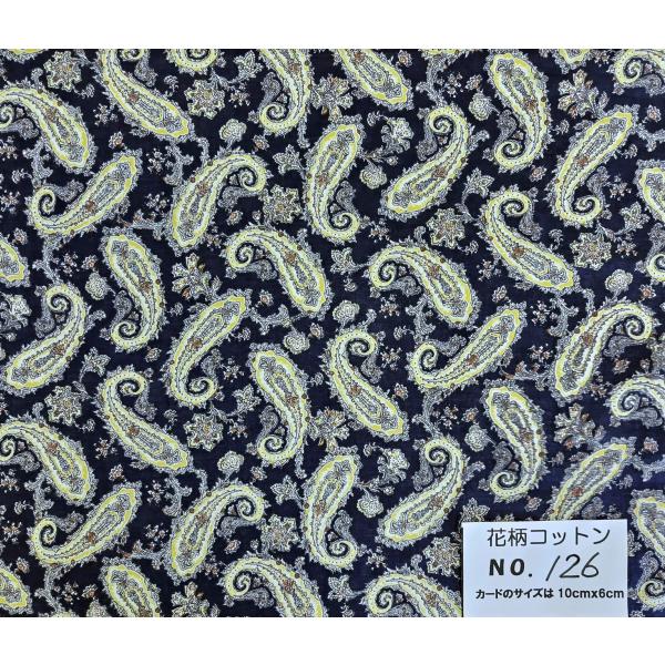 55cmX45cm 生地 ペーズリー柄 綿ローン 特価 花柄コットン・126★