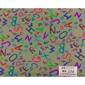 生地   国産プリント・224 郷家啓子 55cmX45cm YUWA ABC