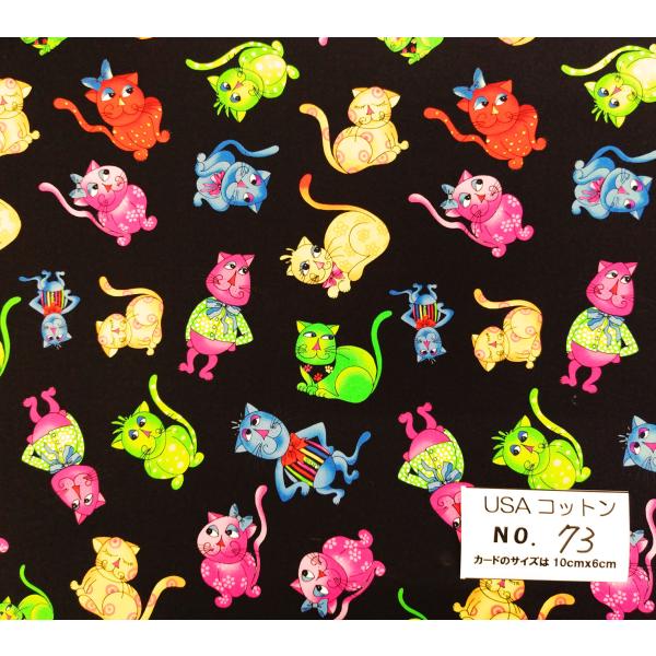 55cmX45cm 生地 ロラライハリス 花柄 Cool Cats 入学入園 布  USAコットン・...