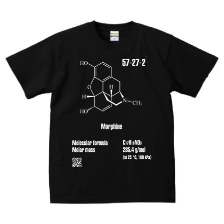 化学Tシャツ モルヒネ：黒