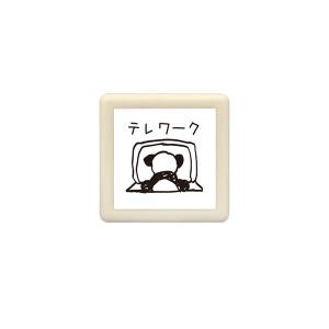 こどものかお　パンダの手帳はんこ　テレワーク　0546-001【メール便OK】｜s-bunkadou