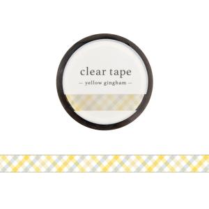 クリアテープ 7mm幅 95287 yellow gingham マインドウェイブ /【メール便OK】｜s-bunkadou
