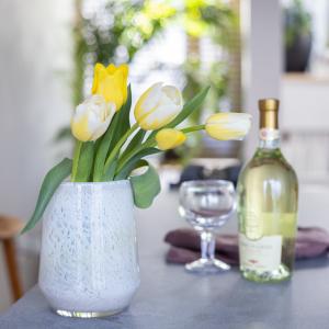 HenryDean ヘンリーディーン クレモンス クリア ガラス花瓶 花器 : S