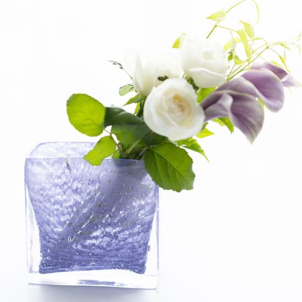 HenryDean ヘンリーディーン スクエアXS ヴェロニカ ガラス花瓶　花器