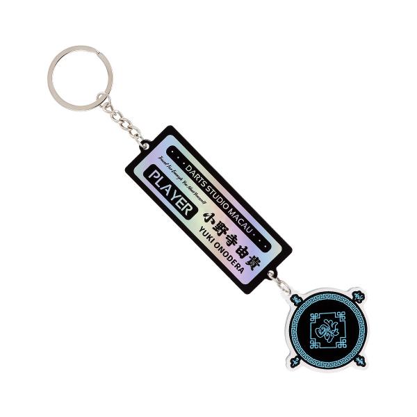 ダーツ雑貨【ダーツスタジオマカオ】プレイヤーグッズ DSMプレイヤーロゴキーチェイン 小野寺由貴モデ...