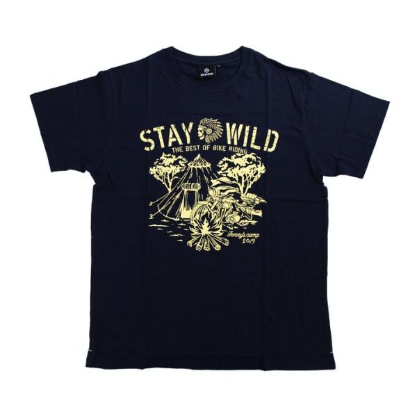 アパレル【シェード】STAY WILD Ｔシャツ 安食賢一モデル ネイビー L