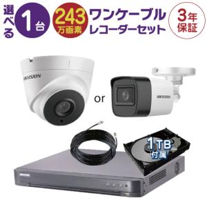 フルハイビジョン ワンケーブルレコーダー 4ch ハイブリッド 遠隔監視