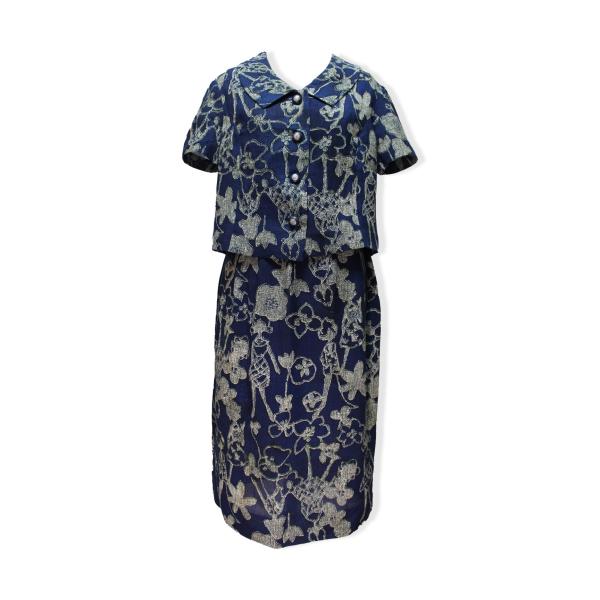 80's半袖ビンテージドール柄セットアップスーツ