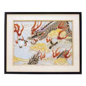 文化刺繍① 文化刺繍キット No456 くじゃくと牡丹（4号） : ビワミンと文化刺繍の