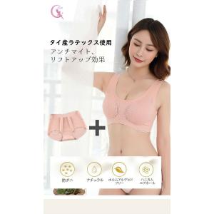 ナイトブラ ショーツ セット ノンワイヤー ブ...の詳細画像1