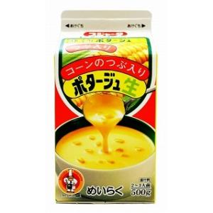 スジャータ めいらく コーンクリームポタージュ 粒入り 生 500g 1ケース