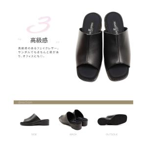 日本製 接触冷感 オフィスサンダル レディース...の詳細画像5