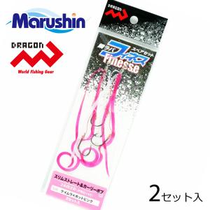 お得な10セット！圧倒的釣果のタイラバ【赤ケイムラ糸内蔵イカベイト2個×10】 DRAGON（ドラゴン） マルシン 鯛ラバ スペアセット フィネス ケイムラ
