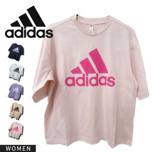 アディダス W ESS ビッグロゴ BF tシャツ レディース 半袖 スポーツ ブランド 綿 黒 白 半袖tシャツ トップス ADIDAS enl36｜S-mart Yahoo! JAPAN店