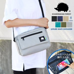 スカンジナビアンフォレスト ショルダーバッグ レディース 軽量 雑貨 スマホ 入れたまま操作 スマホチェック 北欧 MOZ 黒 白 ネイビー アウトドア 自転車 フェス