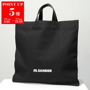 JIL SANDER ジルサンダー トートバッグ BOOK TOTE SQUARE ブック トート スクエア J07WC0008 P4863 メンズ キャンバス×レザー ロゴ 鞄 001/BLACK｜s-musee