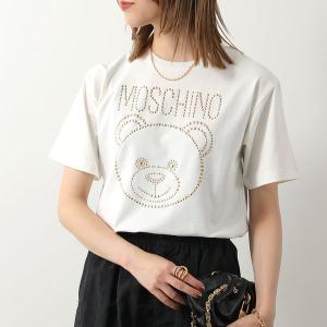 MOSCHINO KIDS モスキーノ キッズ  Tシャツ HBM060 LBA10 レディース ガールズ 半袖 クルーネック カットソー テディベア スタッズ 10063｜s-musee