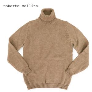 //ロベルトコリーナ  RM02003 タートルネック ハイネック ミドルゲージ リブニット ケーブルニット カラー06-TORTORA /44/46/48 3万2400++