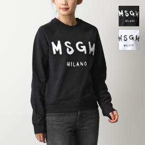 MSGM エムエスジーエム 3041 MDM89 カラー2色 長袖 スウェット スエット トレーナー ロゴ ライト生地 レディース｜s-musee