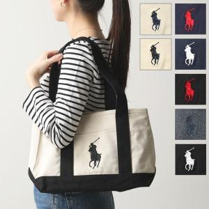 POLO Ralph Lauren ポロ ラルフローレン MEDIUM TOTE カラー7色 ファスナー付き トートバッグ ビッグポニー キャンバス 鞄 レディース メンズ