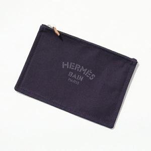 HERMES エルメス フラットポーチ TROUSSE FLAT PM YACHTING M ヨッティング 102499M レディース メンズ キャンバス 鞄 NOCTURNE｜s-musee