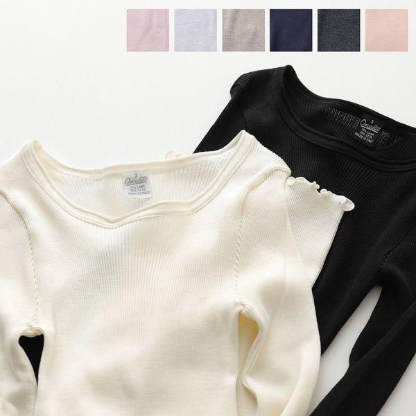 Oscalito オスカリート 長袖ニット 3446R レディース メローロック クルーネック シル...
