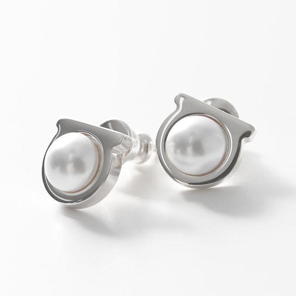 FERRAGAMO フェラガモ 76 0121 002 アイコンモチーフ パール ピアス アクセサリ...