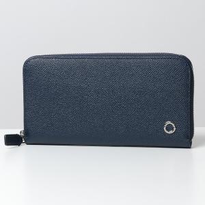 BVLGARI ブルガリ 289102 BB Man レザー ラウンドファスナー長財布 Denim-Sapphire/Charcoal-Diamond メンズ