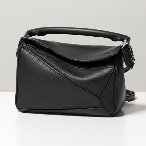 LOEWE ロエベ 322.30.U95 BOLSO PUZZLE MINI パズルバッグ ミニ レザー ショルダーバッグ ポシェット ハンドバッグ 鞄 1100/BLACK レディース｜インポートセレクト musee