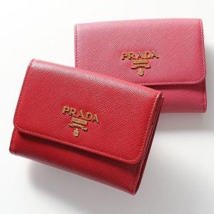 PRADA プラダ 1MH523 QWA カラー2色 レザー 二つ折り財布 ミディアム スモール財布 レディース｜s-musee