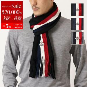 MONCLER（モンクレール） マフラー メンズ トリコロール ロゴ ブランド