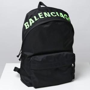 BALENCIAGA バレンシアガ 507460 H853X WHEEL BACKPACK リュック バックパック ロゴ ナイロン 1068/BLK/BLK/L-FLUO-GREE メンズ レディース｜s-musee