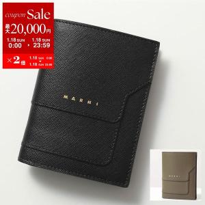 美品 MARNI 二つ折り財布 ブラックPFMOQ14U07 LV520 マルニ MARNI MARNI 二つ折り財布 PFMOQ14U07 LV520 （Z360N/ブラック