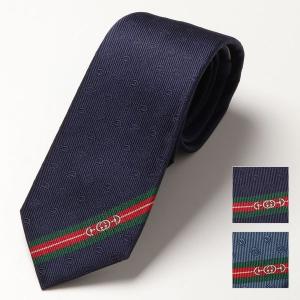 【未使用】GUCCI グッチ　ネクタイ　GG柄　ホースビット　袋付き　現行 GUCCI - 新品 グッチ GUCCI ネクタイ ホースビット ブルーアンド