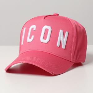 DSQUARED2 ディースクエアード BCW4001 05C00001 ICON BASEBALL CAP アイコン キャップ 帽子 ロゴ 立体刺繍 ダメージ加工 M1972 レディース