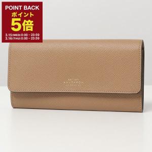 SMYTHSON スマイソン PANAMA PMA LG CC COIN PRS 1029569 レザー 二つ折り長財布 LIGHT-ROSEWOOD レディース｜s-musee