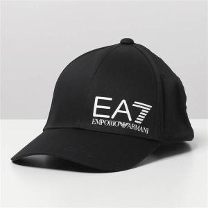 EA7 EMPORIO ARMANI エアセッテ エンポリオアルマーニ 275936 1P103 ベースボールキャップ 帽子 ロゴ コットン スナップバック 00020/BLACK メンズ｜s-musee