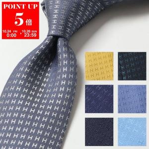 美品✨HERMES ネクタイ　エルメス　Hロゴ　ジャガード　ファソネ 極美品】【希少】エルメス 総柄 スカーフ柄 ファソネ 総柄