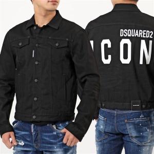 DSQUARED2 ディースクエアード S79AM0023 S30564 Icon Black Denim Jacket ロゴ デニムジャケット ジージャン Gジャン 900 メンズ｜s-musee