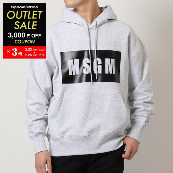 MSGM エムエスジーエム パーカー 2000MM525 メンズ レディース プルオーバー ボックス...