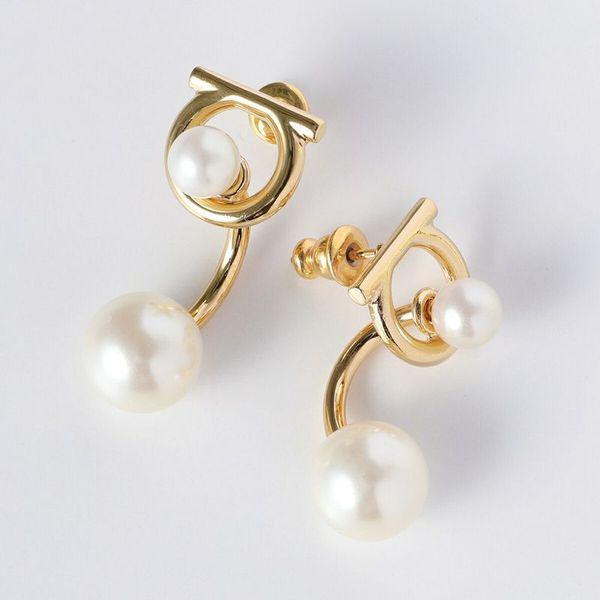 FERRAGAMO フェラガモ ピアス 76 0386 レディース ガンチーニ パール アクセサリー...