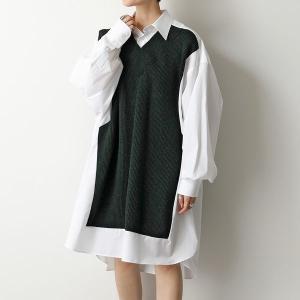 MAISON MARGIELA メゾンマルジェラ S51DL0381 S43001 ニット シャツドレス ワンピース 長袖 オーバーサイズ 100  レディース :330927038:インポートセレクト musee - 通販 - Yahoo!ショッピング