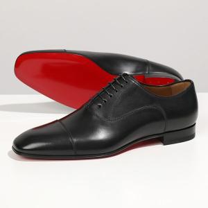 【訳有】Christian Louboutin クリスチャンルブタン 1150376 GREGGO FLAT CALF グレゴ レザー シューズ レースアップ ストレートチップ 靴 BK01 【40.5】｜s-musee