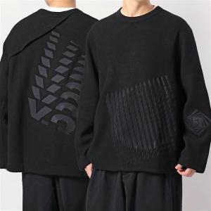 Y-3 ワイスリー スウェットシャツ WOOLY FLEECE GRAPHIC CREW SWEATSHIRT HB3327 メンズ クルーネック ウール フリース 刺繍 BLACK｜s-musee