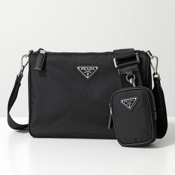 PRADA プラダ ショルダーバッグ 2VH113 2DMH メンズ ナイロン サフィアーノレザー ...