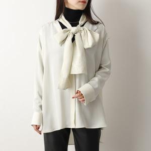 LOEWE ロエベ 長袖シャツ S359337XCR レディース シルク ボウタイ