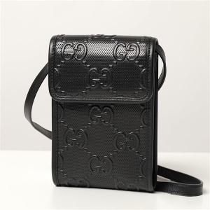 GUCCI グッチ ショルダーバッグ 625571 1W3AN メンズ レザー GGエンボス クロスボディ ハンドバッグ 鞄 1000/BLACK｜s-musee